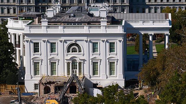 Abrissarbeiten am Wei&szlig;en Haus