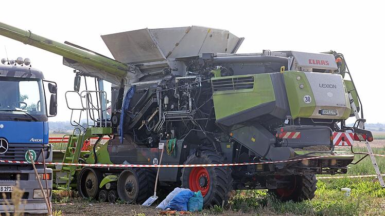 Unfall mit Mähdrescher