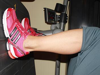 Der Marathonmann an der Beinpresse. Aus ästhetischen Gründen wurde hier ein Body-Double eingesetzt. Foto: mb