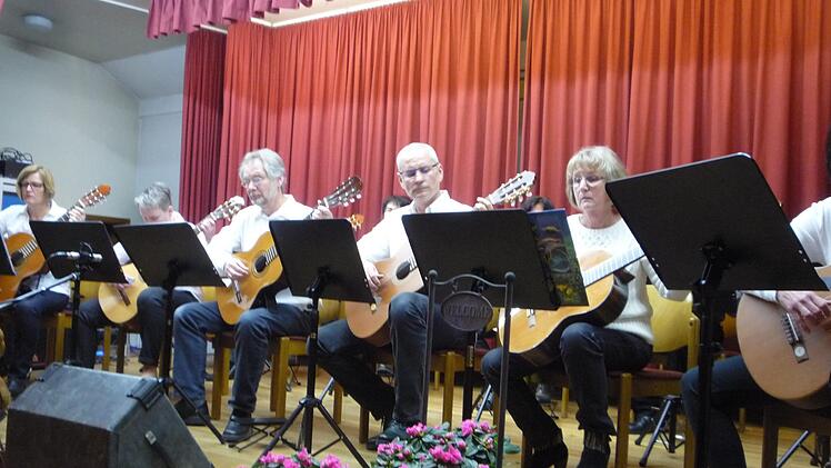 Das Erwachsenen-Gitarrenenensemble Foto: Elisabeth Görner