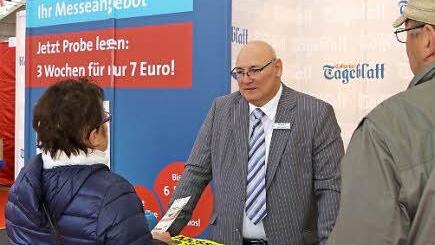 Das Tageblatt ist natürlich auch auf der Messe Coburg zu finden. Dieter Eckardt und seine Kollegen freuen sich auf viele Gespräche mit Lesern und solchen, die es werden wollen. Fotos: Barbara Herbst