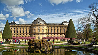 Die Würzburger Residenz im Frühling