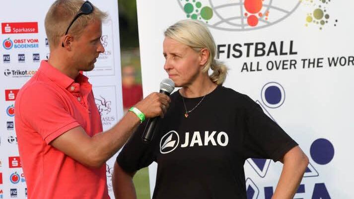 Silke Eber im Interview. Foto: DFBL