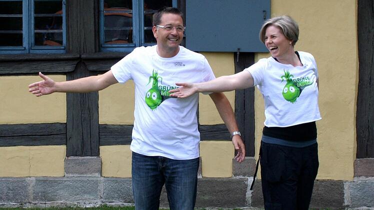 Viel Spaß haben Bürgermeister Fischkal und Koordinatorin Kerstin Blum. Foto: Johanna Blum