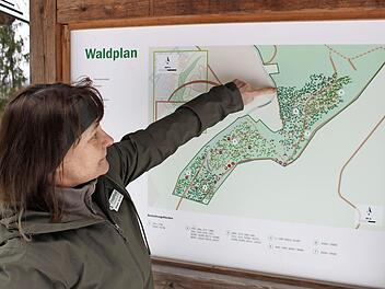Simone Zercher erklärt den Friedwald. Fotos: Carmen Schwind