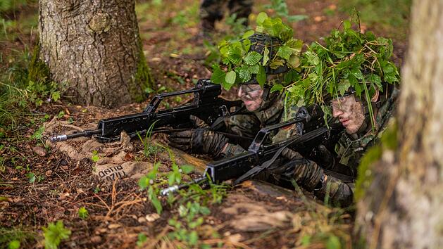 Reservisten der Bundeswehr bei einer &Uuml;bung