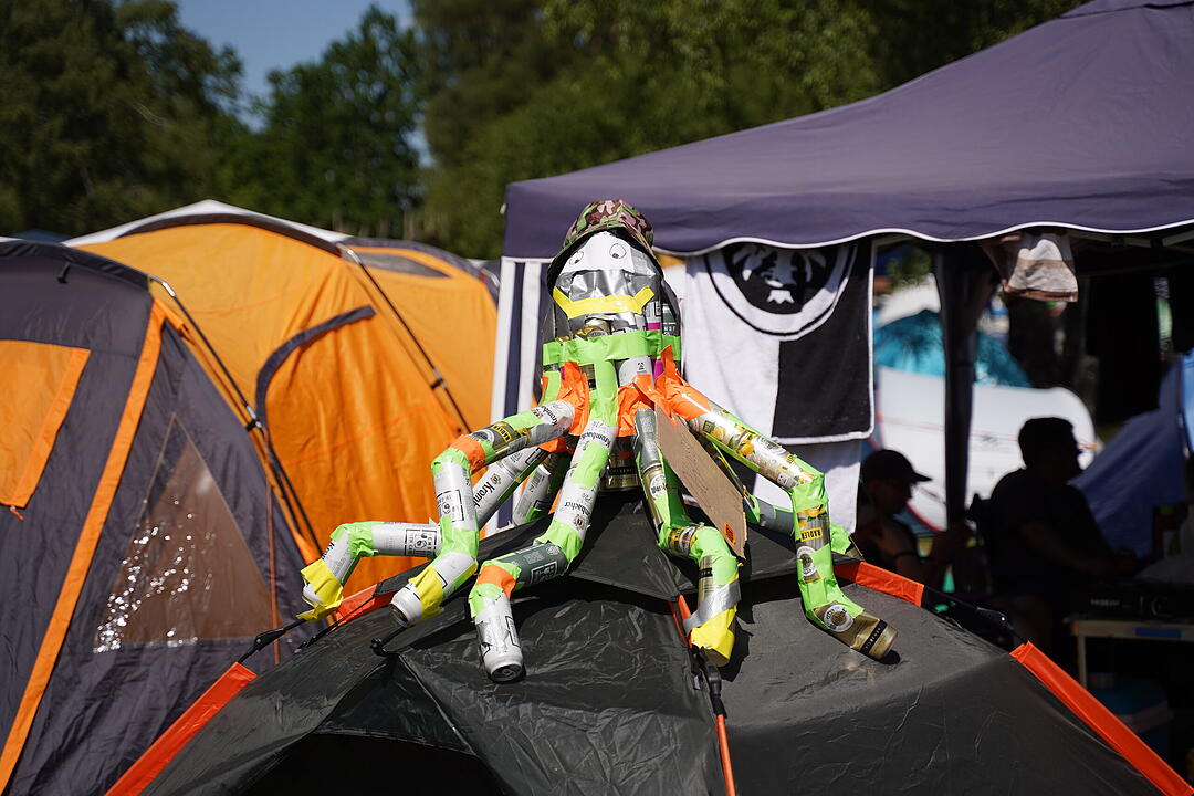 Bestes Wetter und super Stimmung beim Camping