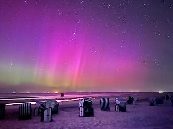 Polarlichter über der Nordsee