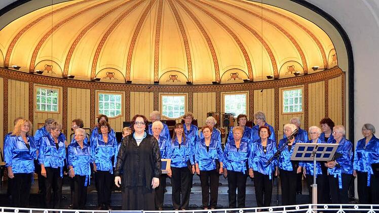 Der Gesangverein Garitz bei seinem Auftritt beim Saalemusicum in der Bad Kissinger Wandelhalle.   Foto: Peter Rauch