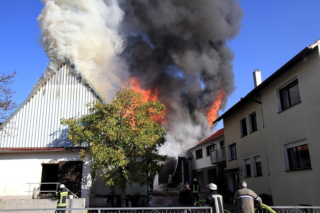 Brand in Schweinestall in Herzogenaurach