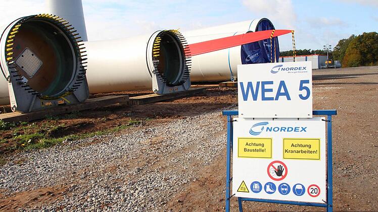 Die Windpark-Baustelle bei Lonnerstadt. Foto: Andreas Dorsch