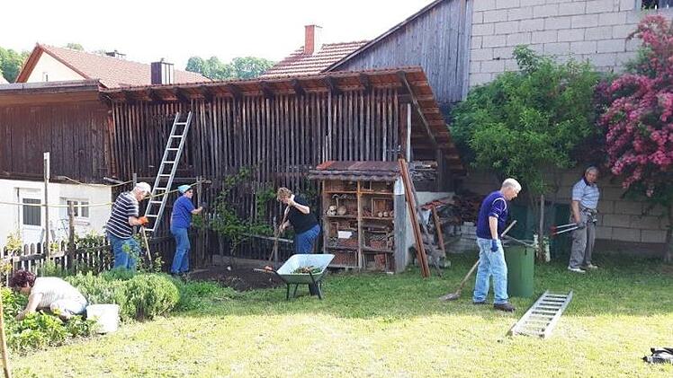 Arbeit gibt es für den OGV auch Vereinsgarten der eine jährliche Pflege erhält.  Obst und Gartenbauverein Aura