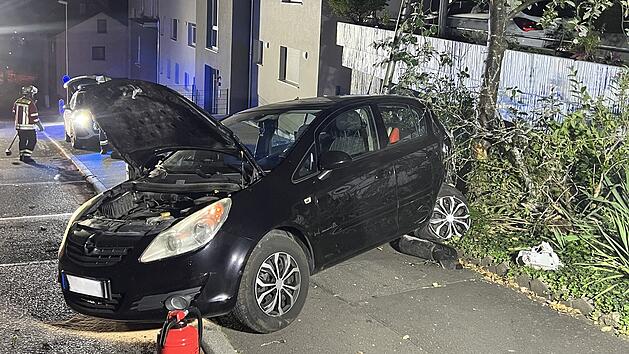 Kreis Main-Spessart: Auto kracht nachts gegen Baum und Stra&szlig;enlaterne