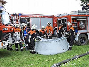 Szene der Feuerwehr-Großübung in Rennesberg  Foto: privat