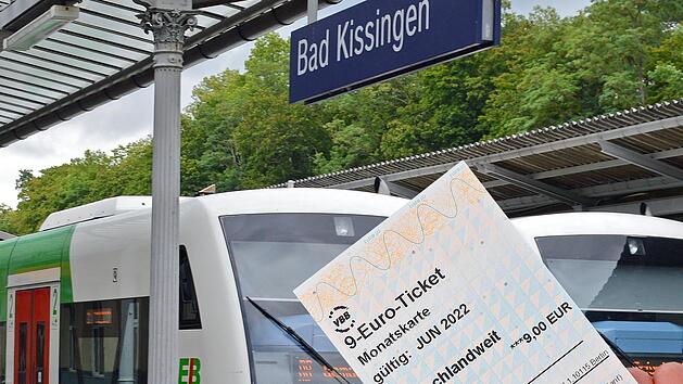 Der Bad Kissinger Bahnhof als Startpunkt f&uuml;r Ausfl&uuml;ge mit dem 9-Euro-Ticket.