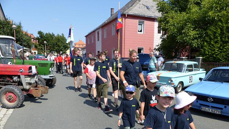 Die Feuerwehrjugend Marktleugast. Foto: Klaus-Peter Wulf