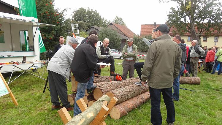 Vorführungen und Informationen stießen beim Holz- und Energietag in Oberelsbach auf großes Interesse. Foto: Marion Eckert