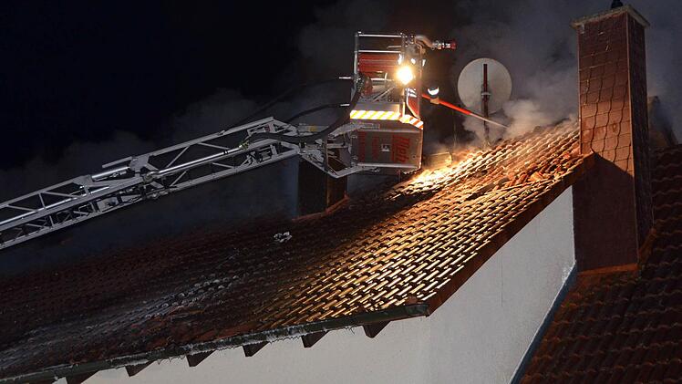 Brand in Frauenroth am 28. November. Foto: Peter Rauch