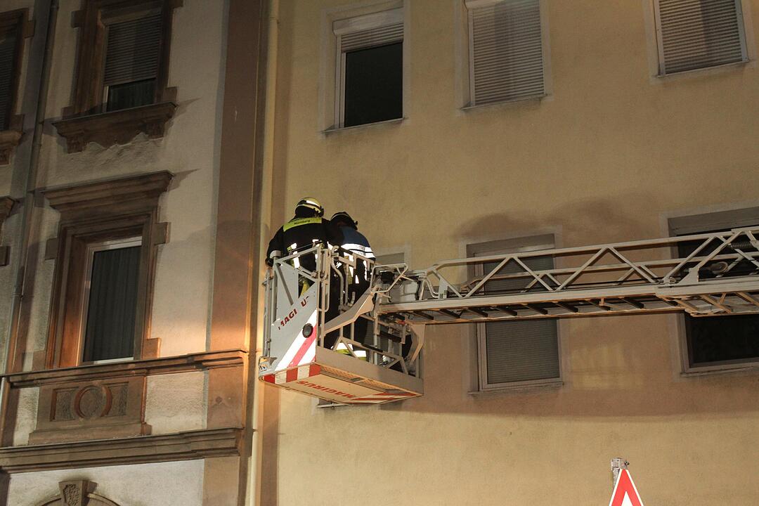 Wohnung in Flammen