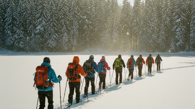 Schneeschuh-Winterwanderung Symbolbild