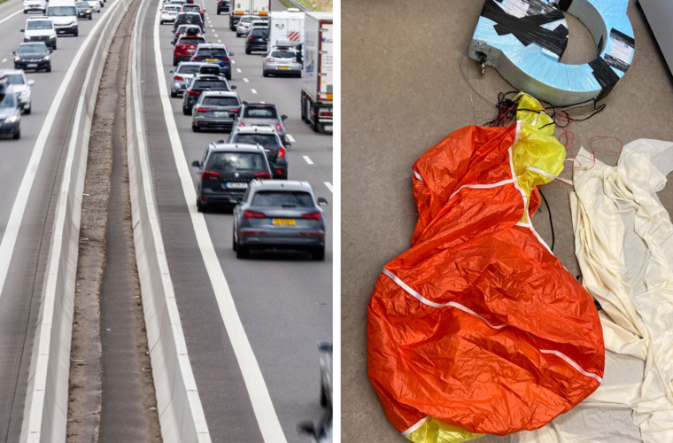 A73 im Kreis Coburg: Ungewöhnliche Meldung ist wahr - darum landete ein "Fallschirm" auf der Autobahn