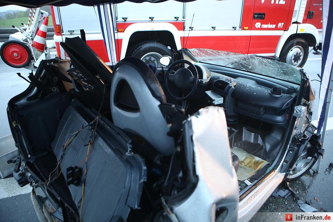 Hagel-Unwetter lšst Massenunfall aus: Autos kollidieren auf der A6 - Acht verletzte Personen, davon drei schwer