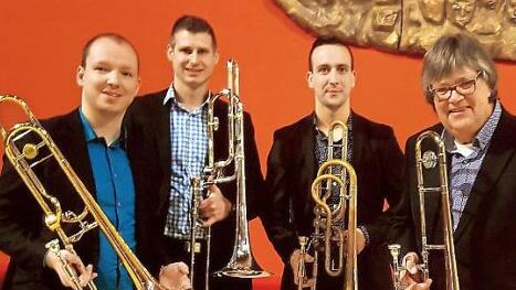 Das Posaunenquartett mit Professor Harry Ries (rechts) bietet Klassik zum Jahresausklang. Foto: Günther Geiling