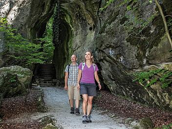 Felsengarten Sanspareil Felsengarten Sanspareil Fränkische Schweiz Bildnummer: frs_1474 © Fränkische Schweiz / Trykowski