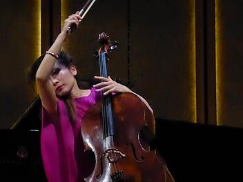 Noch ganz im Schwung: Jing Zhao nach dem "Grand Tango".  Foto: Ahnert