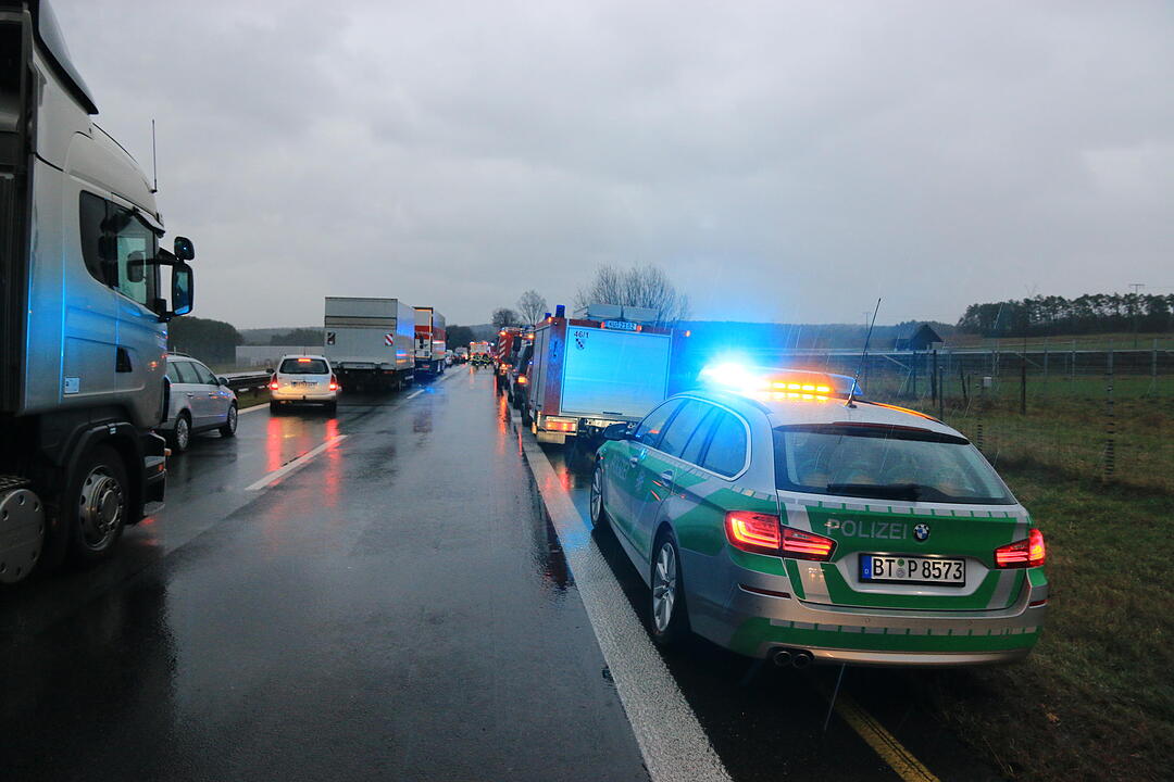 Schwerer Unfall auf A70 bei Wonsees