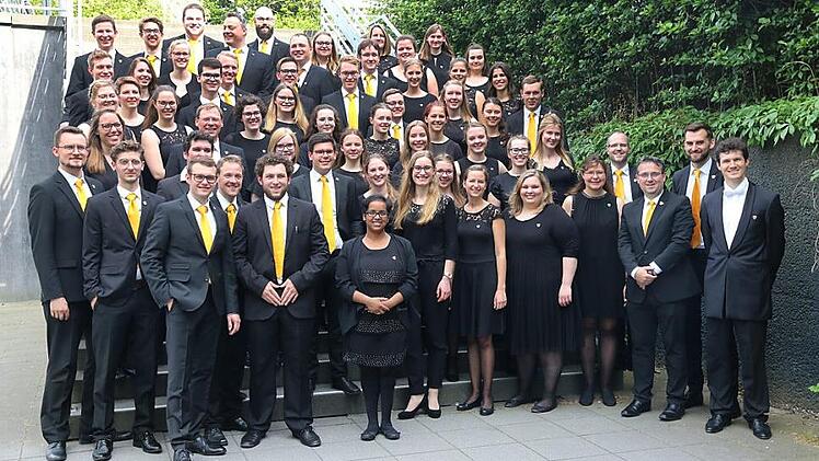 Die Mitglieder der Bläserphilharmonie des Musikvereins Forchheim-Buckenhofen in Osnabrück Foto: Jan Korporaal