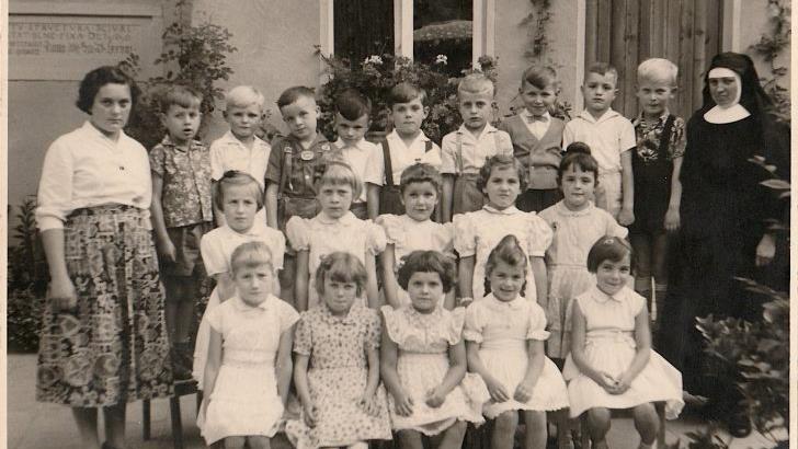 Das waren die Großen im Münnerstädter Kindergarten im Jahr 1959. Bereits 1891 wurde die Marienanstalt eröffnet. Archiv/Beudert
