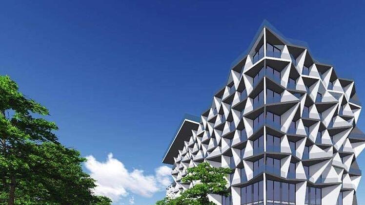 Futuristisch ist der Entwurf für das neue Kurhaushotel.