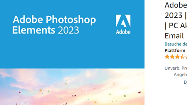 Das Bildbearbeitungsprogramm "Adobe Photoshop Elements 2023" zum Schnäppchenpreis