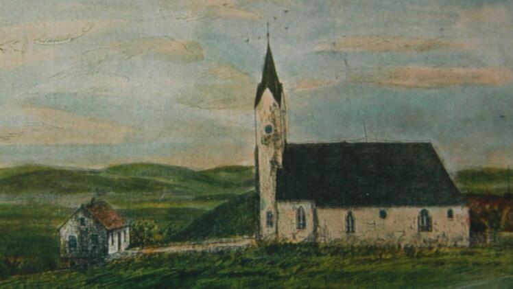 Eine Zeichnung der Klause und der Adelgundiskapelle auf dem Staffelberg aus dem 19. Jahrhundert aus dem Archiv von Ernst Paul Wagner.Matthias Einwag