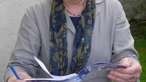 Gefunden! Silvia Tauss durfte sich im Log-Buch des Lahmer Caches eintragen.