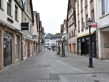 Ein trostloses Bild: Die Kulmbacher Fußgängerzone ist wie ausgestorben. Foto: Uschi Prawitz