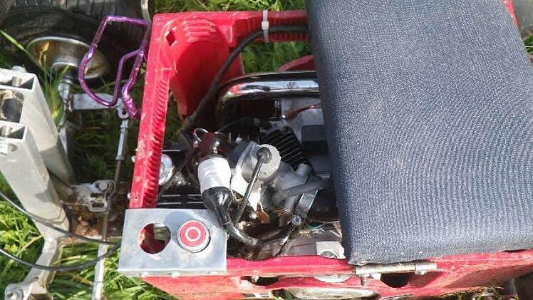 Detailaufnahme des Anlassers Foto: Polizei Neustadt an der Aisch