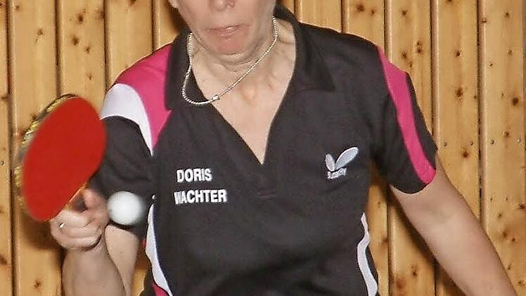 Doris Wachter vom TSV Steinberg war mit dem Gewinn von zwei Einzeln und des Doppels zusammen mit Barbara Lang am 8:5-Sieg gegen den TTC Rugendorf beteiligt.  Foto: Hans Franz
