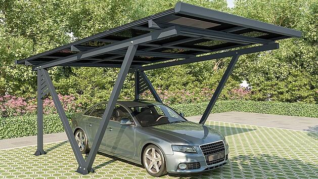 Ein Carport mit integrierter Solaranlage: Preis fast halbiert