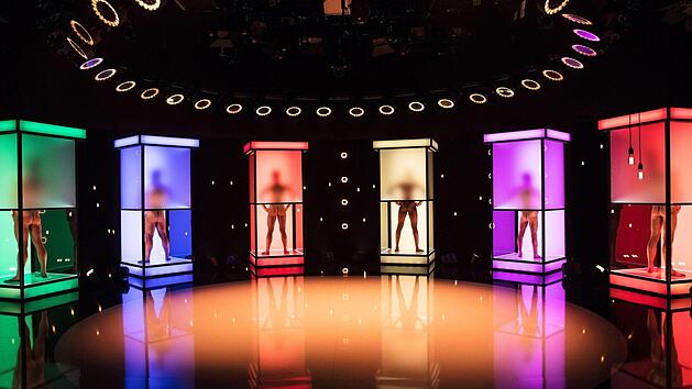 Ein Single sucht einen möglichen Partner aus, aber statt Gesichtern sind nur nackte Körper zu sehen. Die erste Folge von "Naked Attraction" auf RTL II. Foto: RTL II