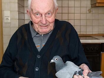 Anton Mahlmeister ließen die Tauben nicht mehr los. Am 23. März feiert er seinen 90. Geburtstag. Foto: Björn Hein