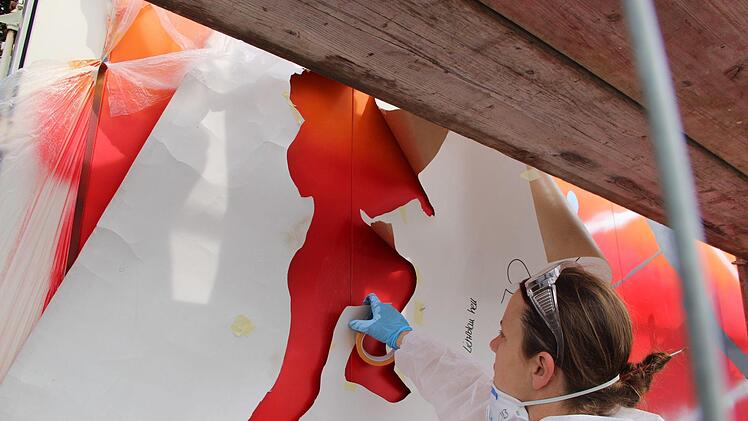 Containerprojekt des Münnerstädter Gymnasiums am Sportzentrum. Heike Beudert