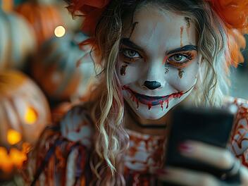 Halloween, Handy, WhatsApp, WhatsApp-Sprüche