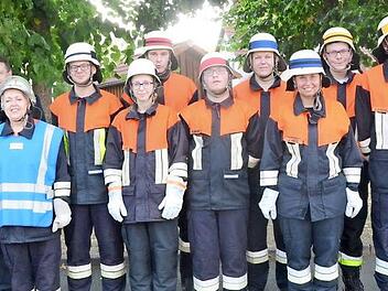 Diese Gruppe der FF Burkersdorf hat die Leistungsprüfung "Gruppe im Löscheinsatz" erfolgreich abgelegt. Foto: Karl-Heinz Hofmann