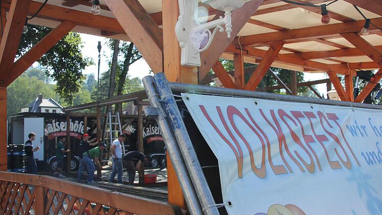 Abbau beim Freischießen. Foto: Marco Meißner