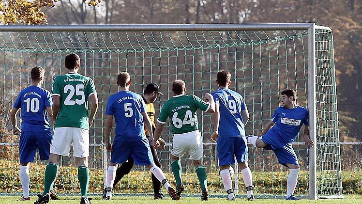 Das 1:0 für Zapfendorf durch die Nr. 64 Franz Josef Spindler