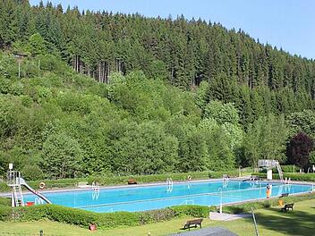Das Ludwigsstädter Schwimmbad zählt mit zu den ältesten im Landkreis. Es muss dringend saniert werden. Jetzt hoffen die Stadträte darauf, im neuen Bundesprogramm "Sanierung kommunaler Einrichtungen in den Bereichen Sport, Jugend und Kultur" Berücksichtigung zu finden. Foto: Veronika Schadeck