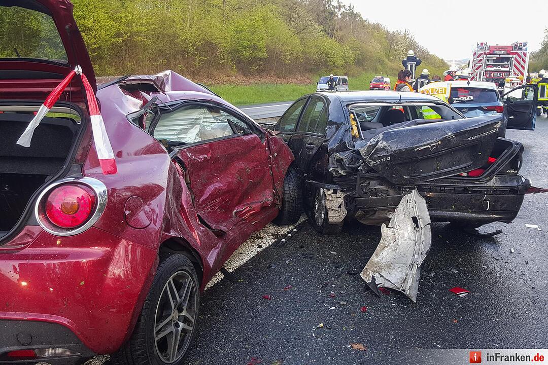 Schwerer Verkehrsunfall auf der A70