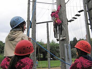 Die Kleinen hatten an den Kletterwänden ihren Spaß. Foto: Philipp Demling